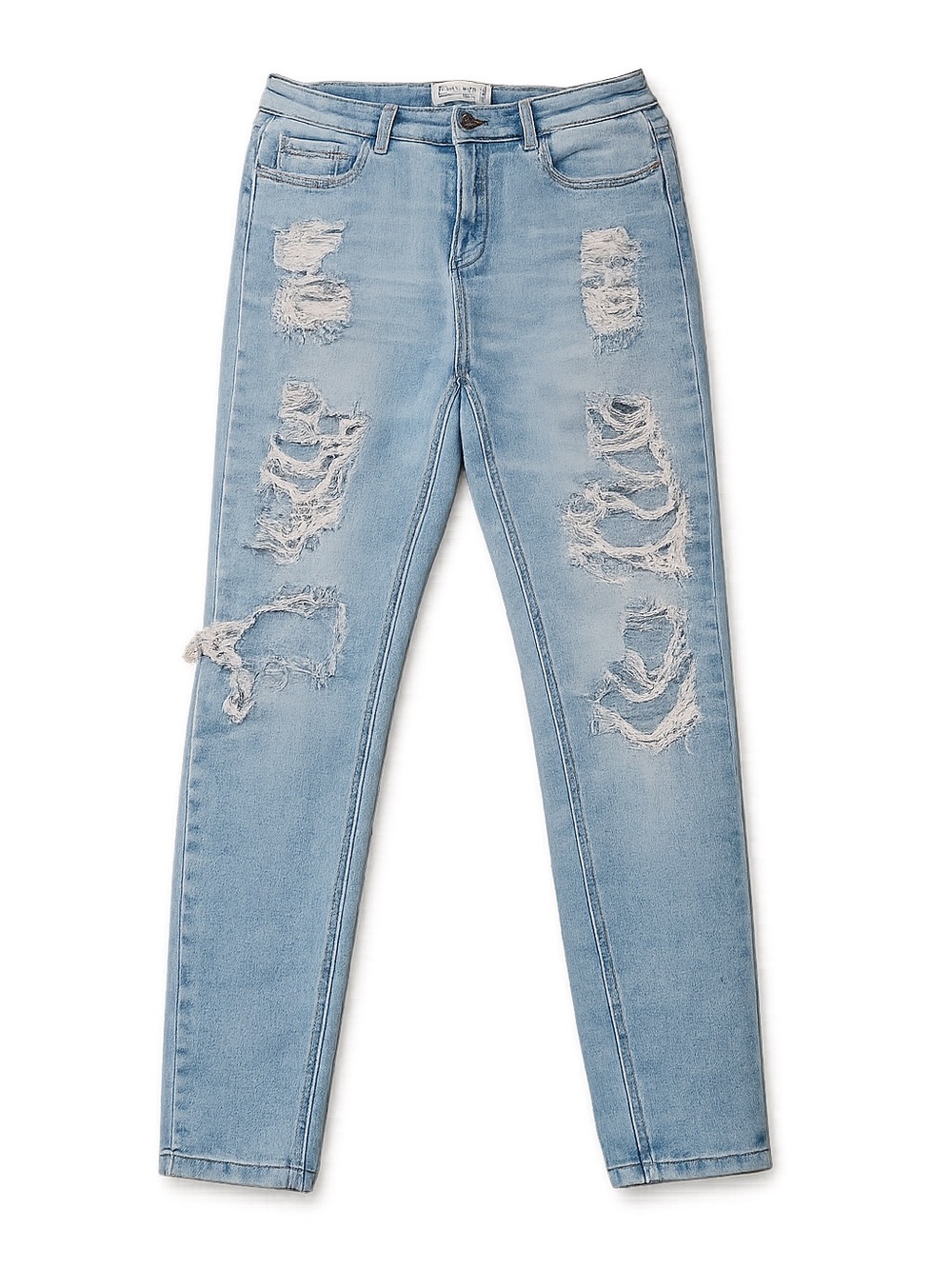 Wax Jean Light Blue Distressed Skinny Jeans